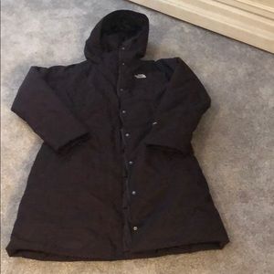 North face women’s plumb colored long coat